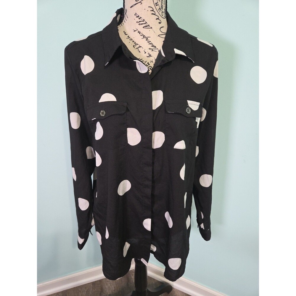 Karl Lagerfeld Blouse medium Black white Polka Dot